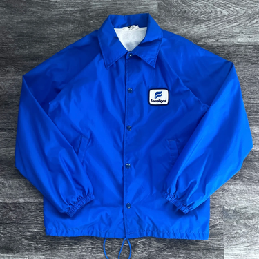 1980s Ferrellgas Royal Blue Coach Jacket 