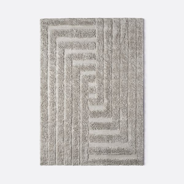 Shaggy Labyrinth Grey Rug 