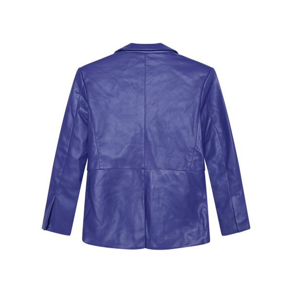 Apparis Killian Vegan Leather Blazer in Electric Purple