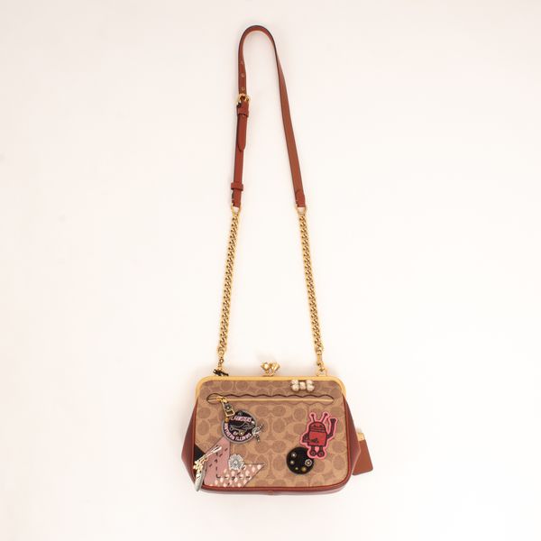 Coach x Keith Haring Kisslock Crossbody In Signature Patchwork