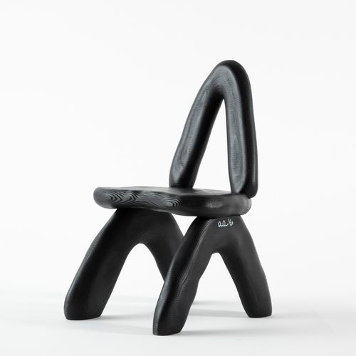 Dino Chair in Black by Daniel Arsham, 2024