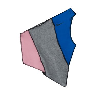 JJVintage Reworked One Shoulder Nike Top in Grey/Blue/Pink