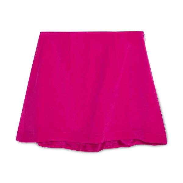 High Waist Mini Skirt Magenta