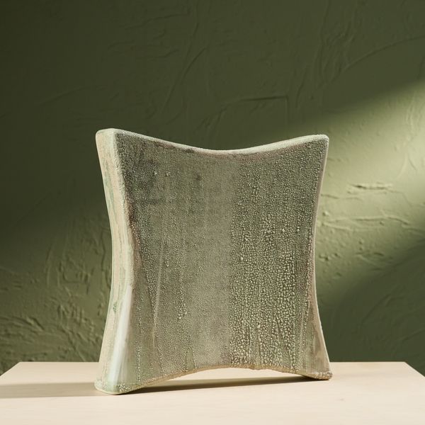 'Condensation' Series C2, Glazed Ceramic Sculpture in Green by Eunsol Kim, The Netherlands, 2025"