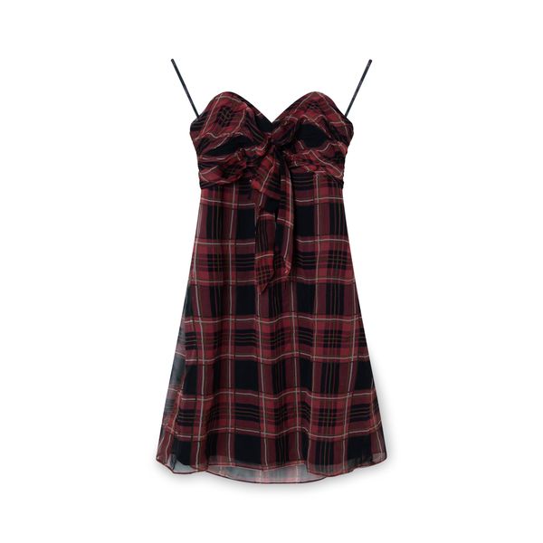 Betsey Johnson Plaid Strapless Mini Dress