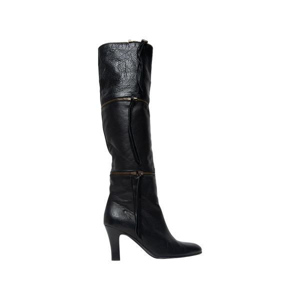 BCBG Cowboy Knee High Leather Boots 