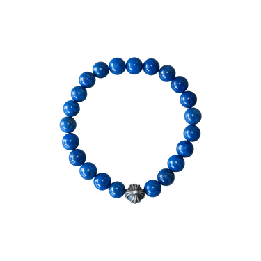 Chrome Hearts Plus Ball Bead Bracelet - Medium, Lapis 