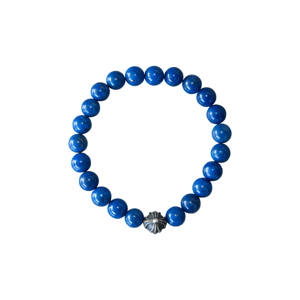 Chrome Hearts Plus Ball Bead Bracelet - Medium, Lapis 