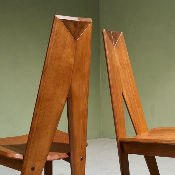 Set of 4 Dining Chairs by Søren Nissen and Ebbe Gehl for Seltz, France 1980