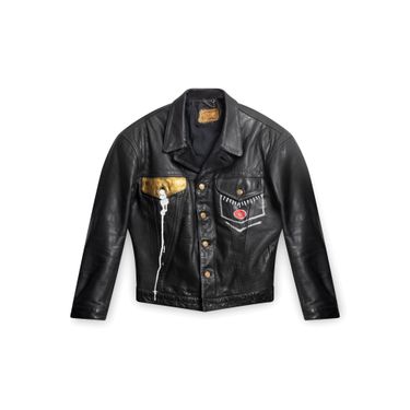 Vintage Recovered Leather Biker Jacket