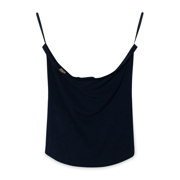 Donna Karan Navy Blue Strapless Top