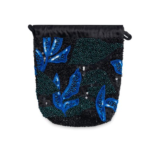 Pouch Sunsky Beaded Hat Bag - Black/Blue