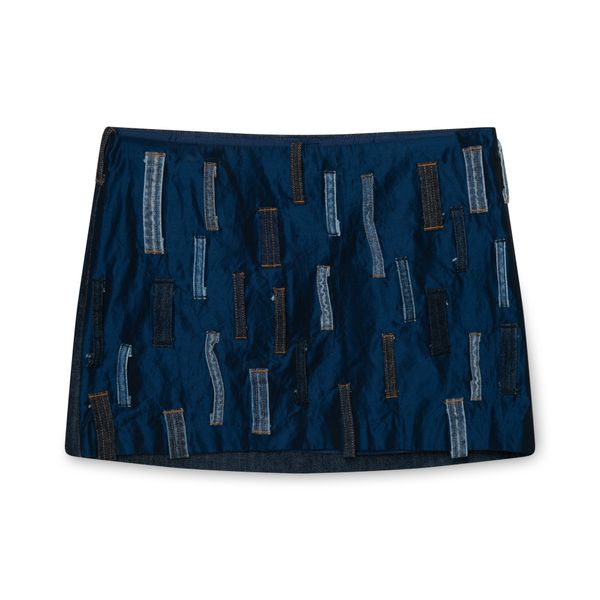 Miss Sixty Denim Belt Loop Mini Skirt