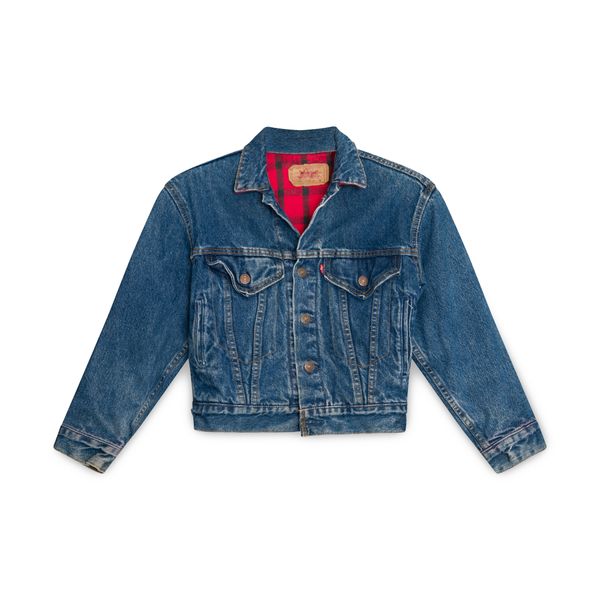 Vintage Levi's Plaid-Lined Denim Jacket