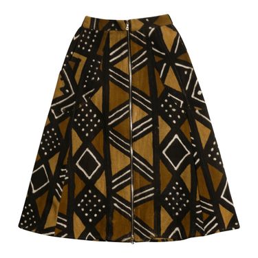 Studio 189 Brown Bogolan A-Line Skirt