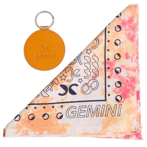 DOOZ Gemini Bandana + Keychain Set in Tie Dye