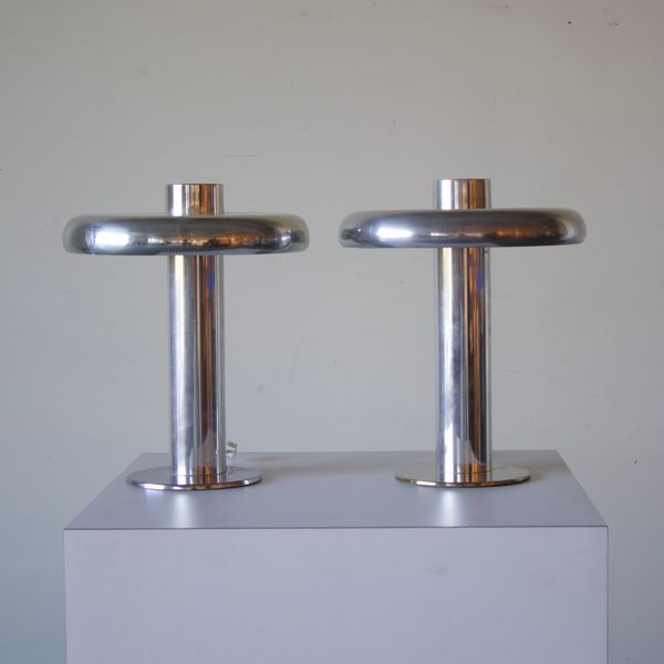 Modernist Mushroom Task Table Lamp by Koch & Lowy, 1970s