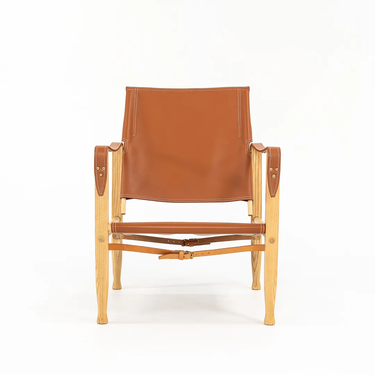 Cognac Leather Safari Chair by Kaare Klint for Carl Hansen, 2021