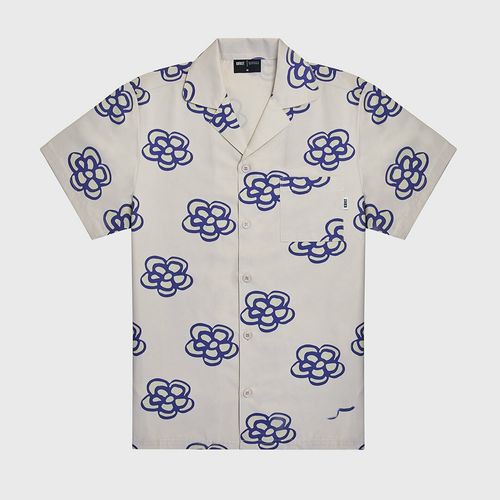 KROST x Barneys Floral Icon Bowling Shirt- Antique White