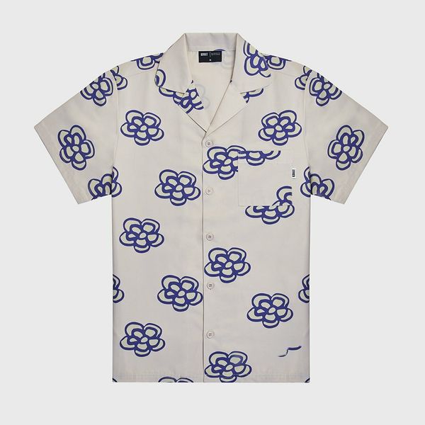 KROST x Barneys Antique White Floral Icon Bowling Shirt