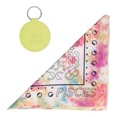DOOZ Pisces Bandana + Keychain Set in Tie Dye