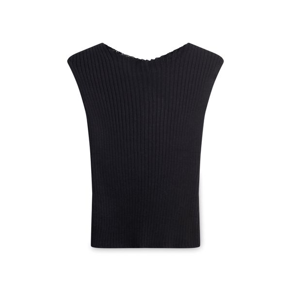 Black Ribbed Top