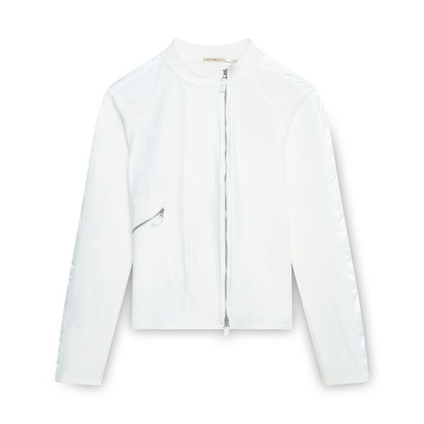 Max Studio White Zip Up