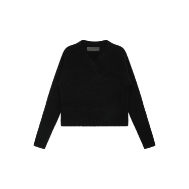 The Elder Statesman Black V-Neck Cashmere Sweater