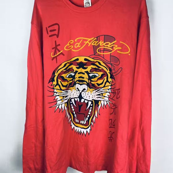 Vintage Ed Hardy x B.B. Simon Bedazzled Tiger Long Sleeve