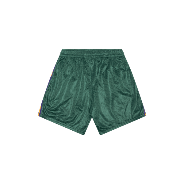 Forest Green Shorts - Purple/Yellow