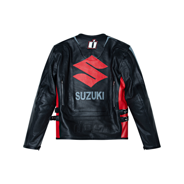 Suzuki Black and Red Motorcycle Jacket