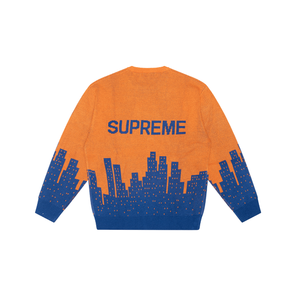 Supreme Orange and Blue New York Sweater