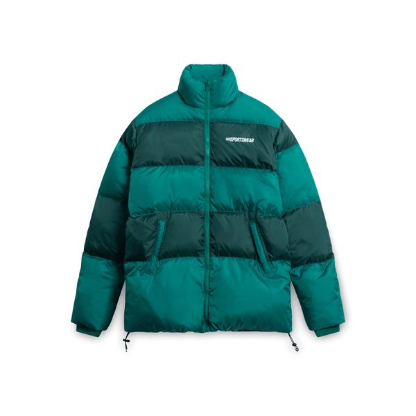 H2O Sportswear Green Striped Puffer Jacket