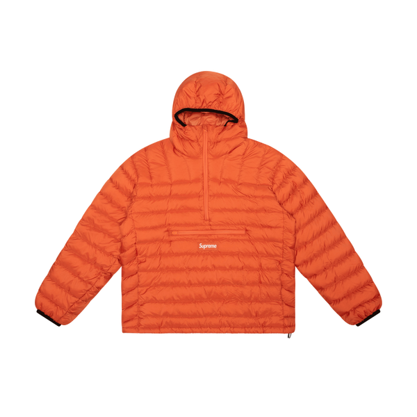 Supreme Orange Micro Down Half Zip Hooded Pullover