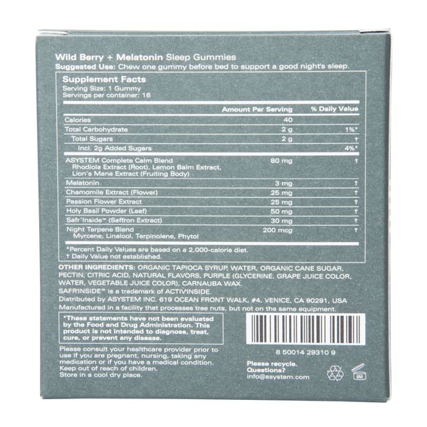 ASYSTEM Sleep Gummies