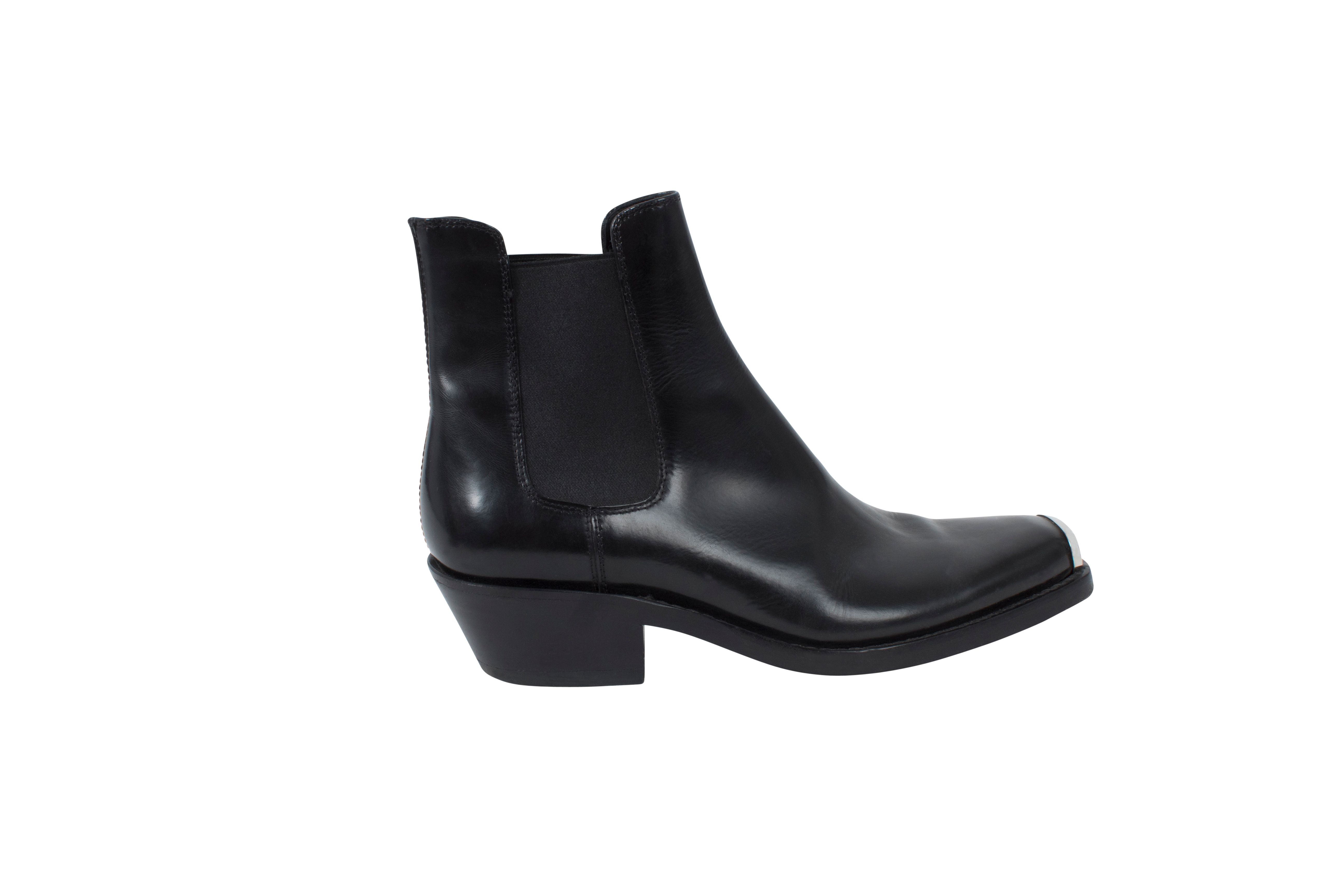 Calvin klein devlin box leather boots sale