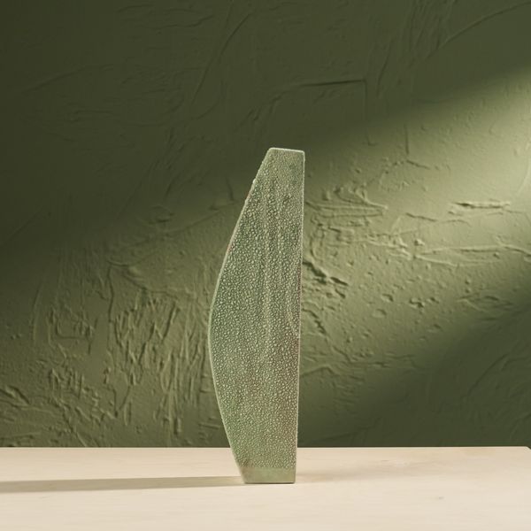 'Condensation' Series C6, Glazed Ceramic Sculpture in Green by Eunsol Kim, The Netherlands, 2025"