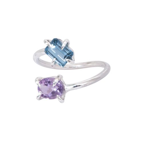 Bestie Ring - Blue Topaz & Amethyst