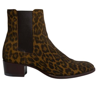Saint Laurent Leopard Chelsea Boots