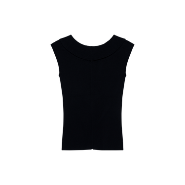 Toteme Black Knit Collared Tank