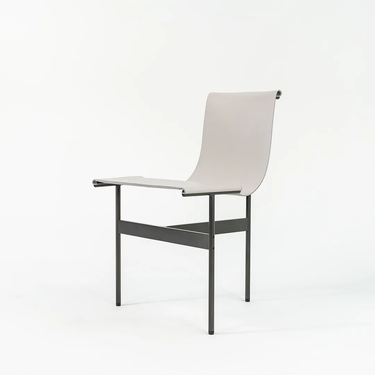 Smoke Grey Leather TG-10 Sling Dining Chair by Gratz Industries, 2021