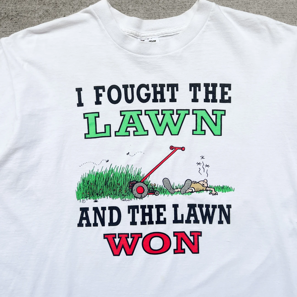 1990s I Fought The Lawn Single Stitch Tee