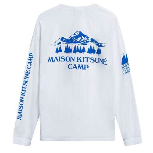 US MK Camp Long-Sleeved Tee-Shirt - White/Blue