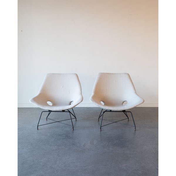 Kosmos Lounge Chairs by Augusto Bozzi for Saporiti, 1950