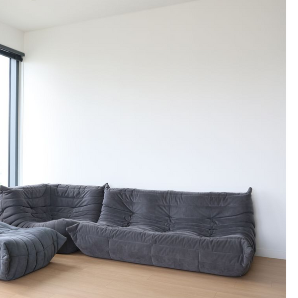 3 Piece Grey Togo Set by Michel Ducaroy for Ligne Roset