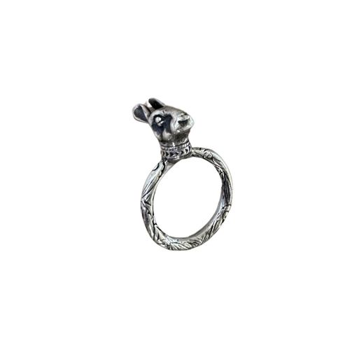 Gucci "Fragole", Silver Rabbit Ring 