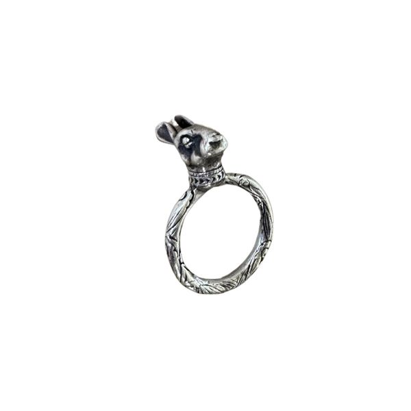 Gucci "Fragole" Silver Rabbit Ring