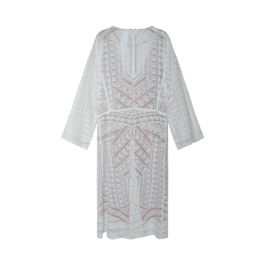 BCBGMAXAZRIA Runway 2016  White Lace Long Sleeve Dress