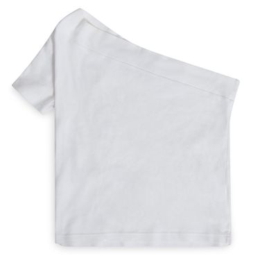 Jacquemus White One-Shoulder Top