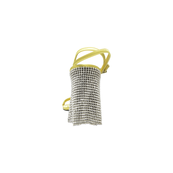 Kate Sandal 90MM Round in Yellow Silk
